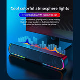 Wireless Bluetooth Subwoofer Bass Surround Sound Bar Speaker System Music Player for Laptop Cellphones TV Home Theater
