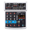 B 4 Channel 24 DSP DJ Audio Sound Mixer Interface Mixing Console Desktop Karaoke with MP3 Input USB Bluetooth Input Stereo