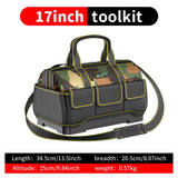 Large Soft-Sided Tool Bag with Reinforced Bottom - Spacious Multi-Pocket Design for Organizing Wrenches, Screwdrivers & Tools