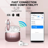 Wireless Earbuds, Bluetooth 5.3, 4 ENC Noise Canceling Mic, 40H LED Display Charging Case, IP7 Waterproof In-Ear Earbuds.