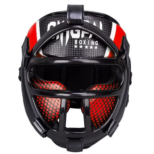 Muay Thai Martial Taekwondo W/Mask Kids/Adults Headgear Muay Sparring Equipment Protector New Training Head Arts Boxing Helmet