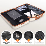 4/6 Piece Luggage Set with Spinner Wheels & TSA Lock, Carry on Luggage Hardshell ABS+PC, Travel Collection Suitcases Sets