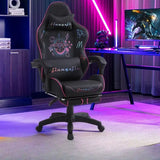 Graffiti Gaming Chair-Adjustable PC Chair Forlazy Mode Ergonomic Computer Seat for Dorm Reclining Game Chair with Lumbar Support
