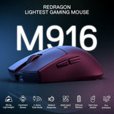 M916 Wireless Gamer Mouse, 49G Ultra-Light 8K DPI 2.4G Wireless Gaming Mouse W/Ergonomic Natural Grip Build