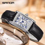 1116 New Fashion 2024 Elegant Design Rectangle Dial Water Resistant Quartz Movement Business Women Analog Wrist Watch