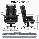 Ergonomic Big and Tall Gaming Chair with Pocket Spring Lumbar Support and Footrest