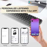 APP  NC45 Bluetooth Active Noise Cancelling Headphones, Comfortable Wireless over Ear Headphones with Mic, Hi-Res Audio,