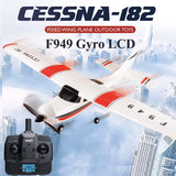 【C0】 2.4G F949 LCD Version RC Airplane Cessna 182 3D6G 3Ch Fixed Wing Plane Outdoor Drone RTF with Gyroscope and Night