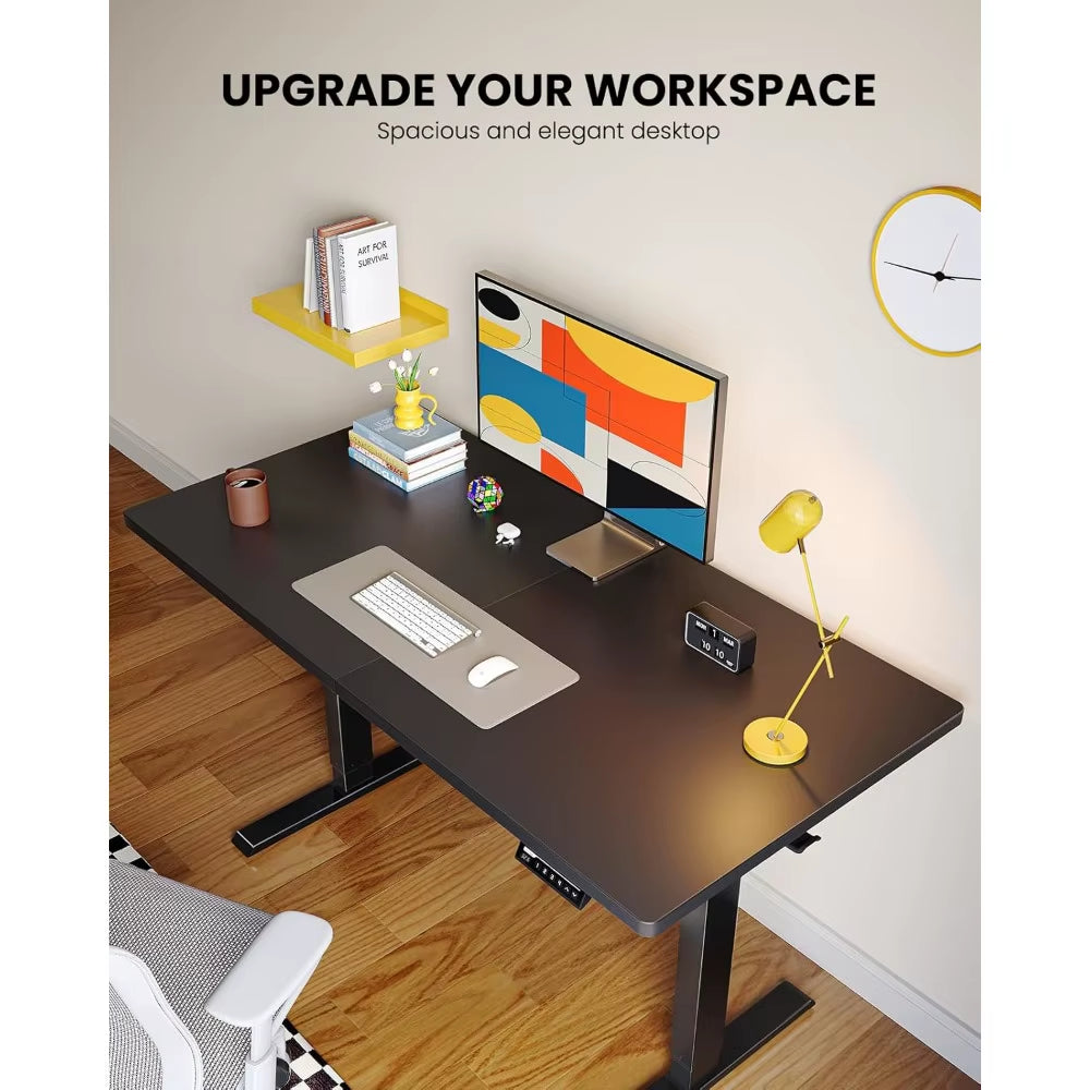 Ergear Adjustable Height Electric Desk, 55" x 28" Ergonomic Sit-Stand Home Office Computer Desk with 4 Memory Presets