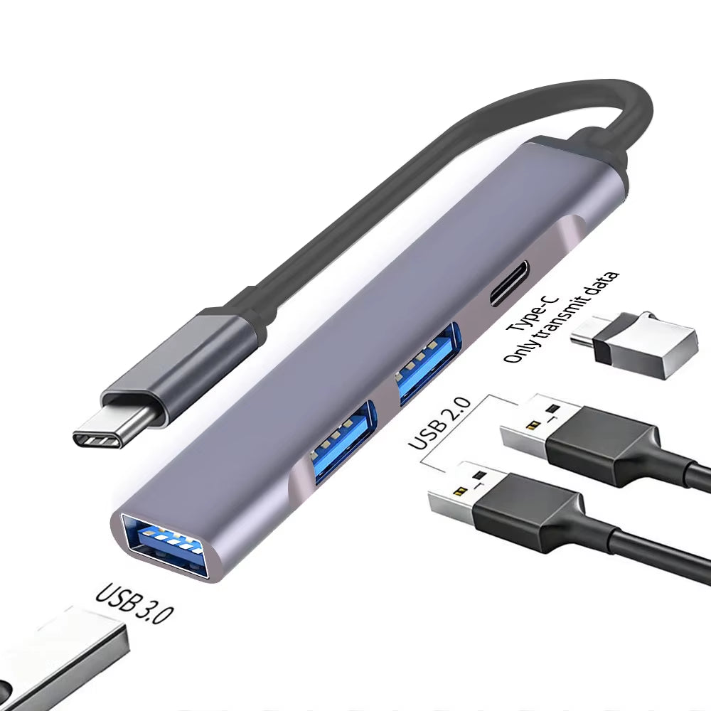 5Gbps 4 Ports USB 3.0 HUB TYPE-C HUB Multi USB Splitter Type-C High Data Transmission USB 3.0 OTG Adapter for Computer Macbook