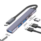 5Gbps 4 Ports USB 3.0 HUB TYPE-C HUB Multi USB Splitter Type-C High Data Transmission USB 3.0 OTG Adapter for Computer Macbook
