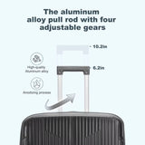 3-Piece Hardside Luggage Set with Spinner Wheels & TSA Lock, 20 Inch Carry On, 24 & 28 Inch Checked Suitcases