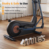 Elliptical Exercise Machine with 18.5IN Stride Hyper-Quiet Magnetic Drive System Elliptical Trainer 8 Resistance Levels