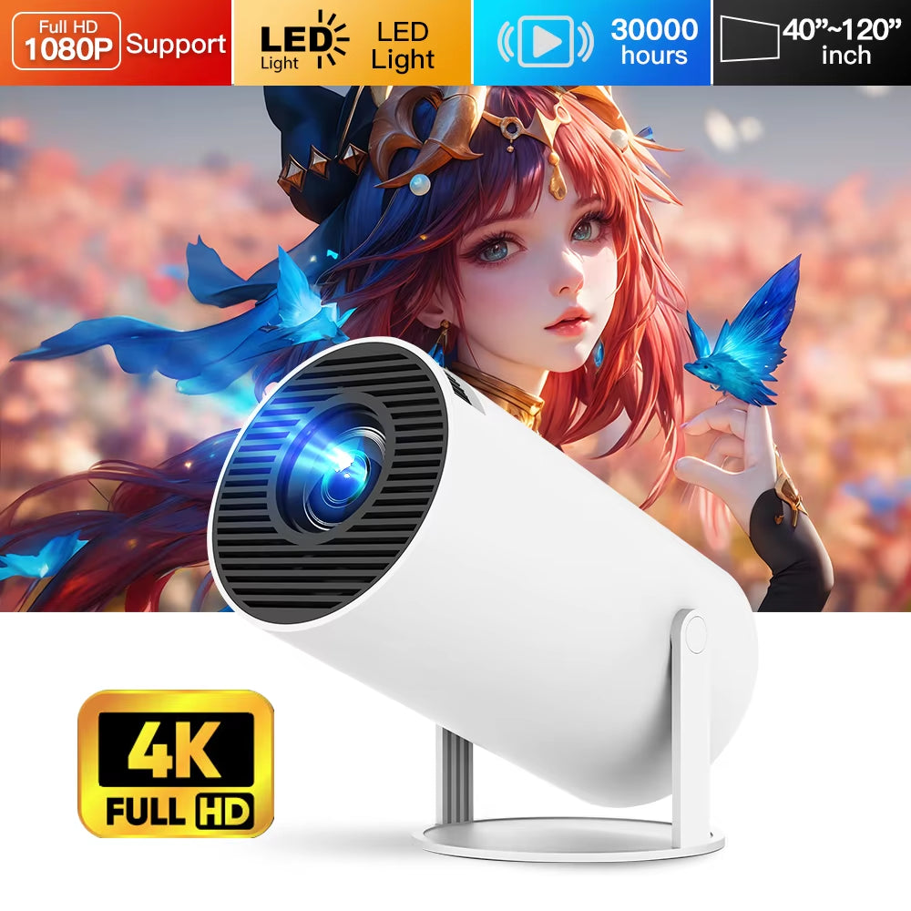 Projector X1BQ PRO 4K 290ANSI Android 14 Dual Wifi6 Allwinner H726 BT5.4 1280*720P Outdoor Video Home Theater Projector