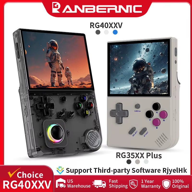 RG40XXV & RG35XX plus Retro Handheld Game Console 640*480 IPS Screen Linux 64-Bit 5000Games Support Wifi,Bluetooth,Hdmi