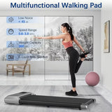 300Lbs Treadmill for Home 2.5HP Treadmills Walking Pad LCD Digital Data Display 2In1 Walking Running Fitness Exercise Machine
