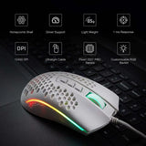 M808 Storm Lightweight RGB LED USB Gaming Mouse 12,400 DPI Optical Sensor 7 Programmable Buttons Precise Regist