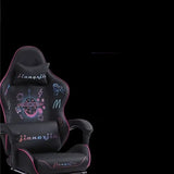 Graffiti Gaming Chair-Adjustable PC Chair Forlazy Mode Ergonomic Computer Seat for Dorm Reclining Game Chair with Lumbar Support
