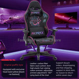 Stylish Graffiti Gamer Computer Chair Ergonomic Desk PC Chair with Lumbar Support Adjustable Swivel Gaming Chair for Home Office