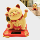 1Pc Mini Fortune Cat Figurine, Waving Hand Feng Shui Cat Decoration Home, Car Ornament, Holiday Gift, Home Decoration