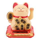 1Pc Mini Fortune Cat Figurine, Waving Hand Feng Shui Cat Decoration Home, Car Ornament, Holiday Gift, Home Decoration