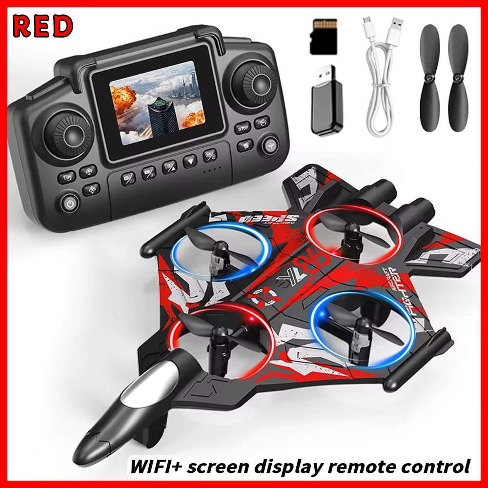 YL86 RC Plane Helicopter Three Speed Switching Aircraft Rolling at 360 °Fighter Hover at Fixed Height RC Drone Toys