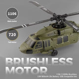 Wltoys K170 RC Helicopter with Gyro UH-60L 4CH Remote Control Brushless Helicopters with LED Light Airplane Toys for Kids