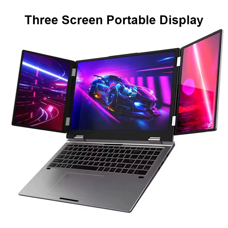 GLF-3P Triple Screen Gaming Laptop 16+10.5+10.5‘’ Touchpad  Core I7 Computer 1260P 64GB RAM 2TB Fingerprint+Face Laptops