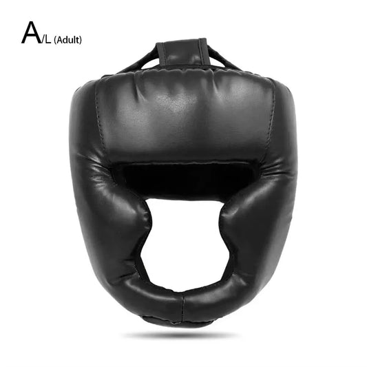 Full-Covered Pu Boxing Helmet Kids Adults Muay Thai Equipment Headgear Guard Training Taekwondo Head Boxing Sparring Gym A8Z5