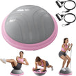 MERACH Balance Ball Trainer, 18 Inch Half Exercise Ball with Resistance Bands and Foot Pump, Half Yoga Ball