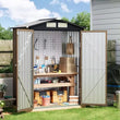 5X3Ft Outdoor Steel Storage Shed, Lockable Doors, Compact Metal Tool Shed for Garden, Backyard, Patio, Utility, and Bike Storage