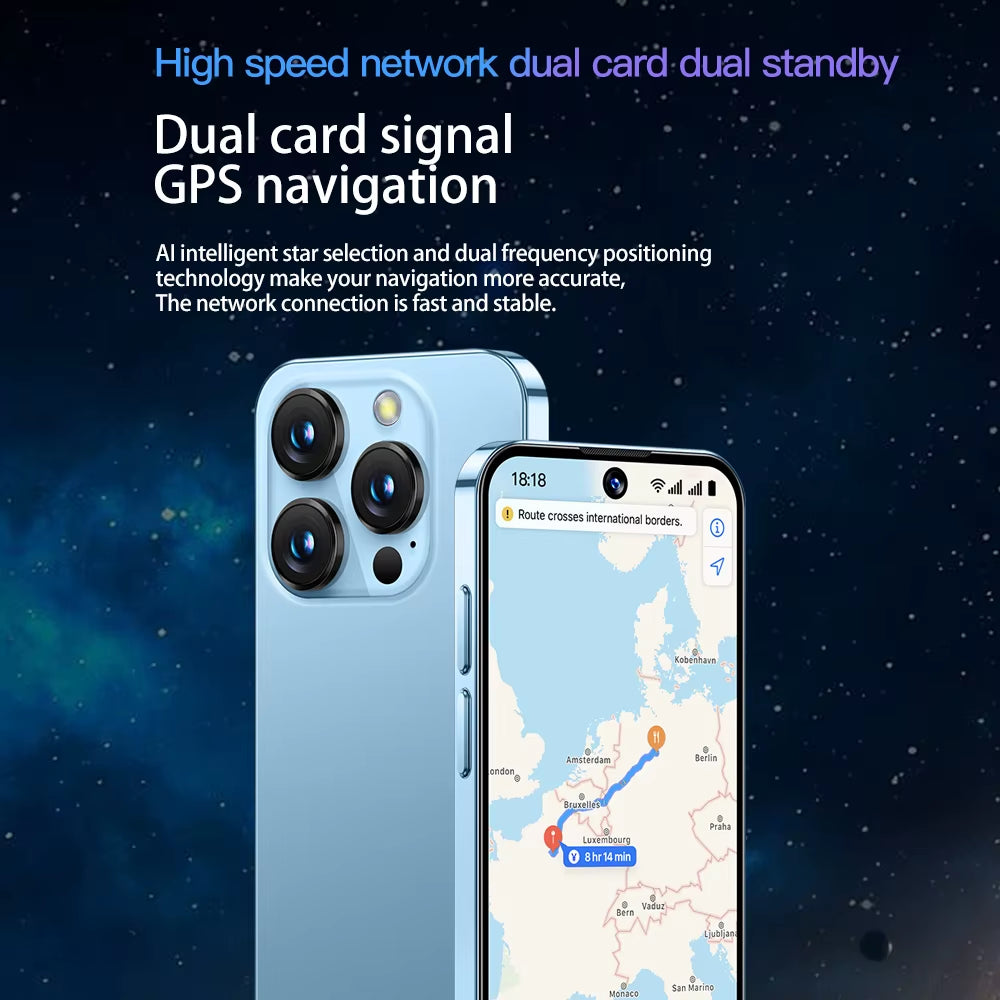 XS19 Mini Smartphone 3.88In 2GB RAM 16GB ROM Android10.0 with Facial Recognition Dual SIM Standby 3G Network Small Phone