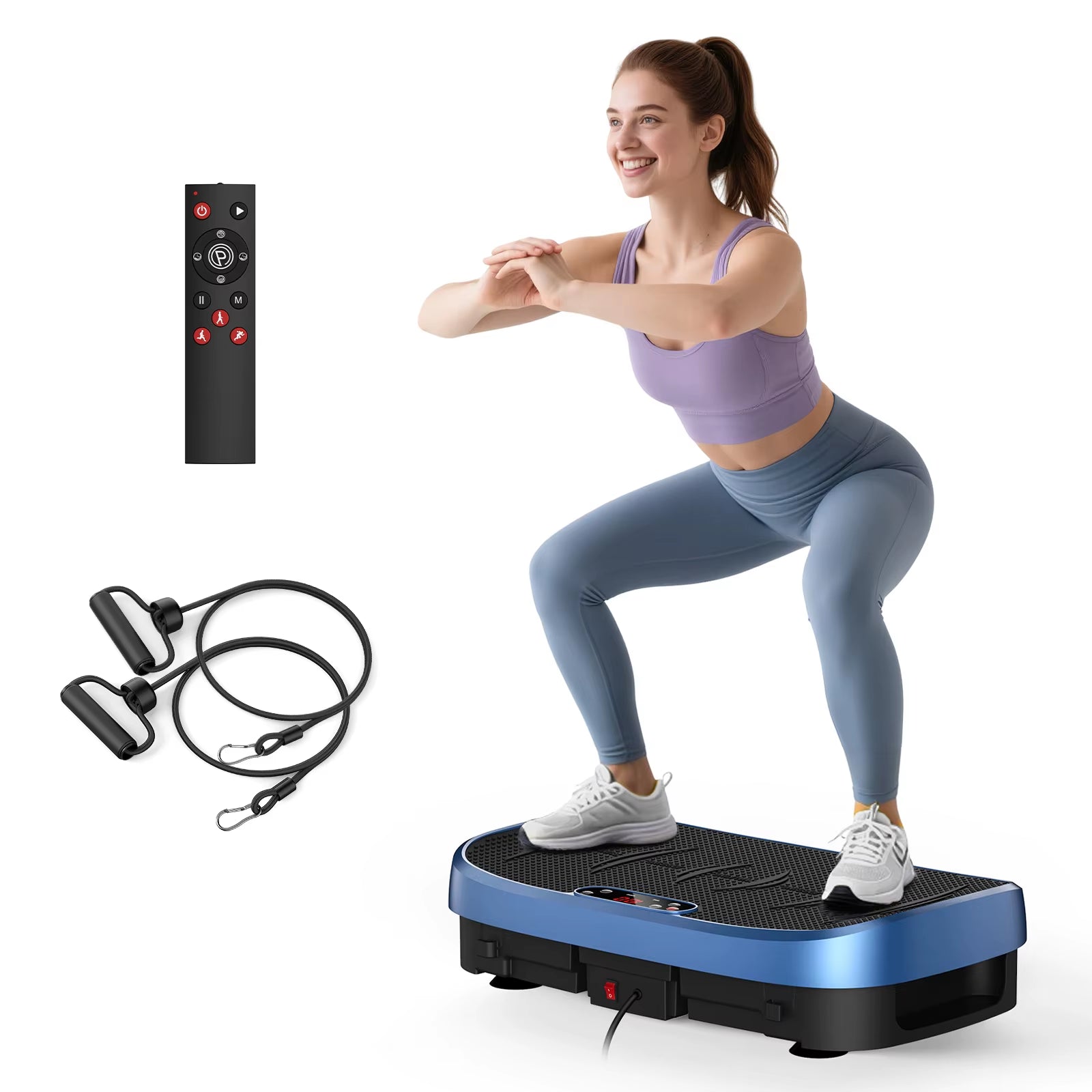 Vibration Plate Fitness Multi-Function Vibration Trainer 330Lbs 120 Levels Whole Body Workout for Home Gym Muscle Relax Exercise