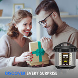 Electric Pressure Cooker 6 Qt 9-In-1 Instant Multi Cooker with Safer Venting Design Stainless Steel 304 Liner for Rice S