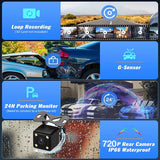 3Channel Car DVR 1080P WIFI APP Dash Cam for Cars Video Recorder Dual Len Car Recording Camera Rear View Camera Car Accessory