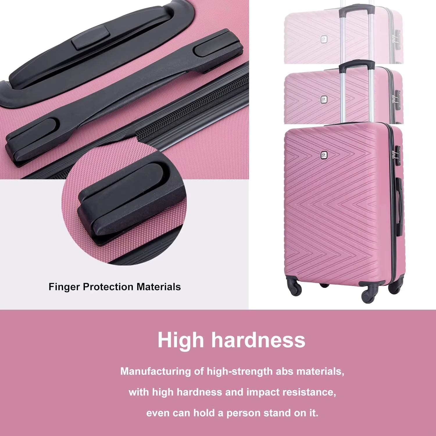 Luggage Sets 2 Piece Suitcase Set ABS Hardside Luggage with Spinner Wheels,Carry on Luggage with TSA Lock(14/20)