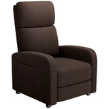 Push Back Recliner Chair for Adults, Lazy Adjustable Single Sofa with Side Pocket Ergonomic Home Theater Seating for Living Room