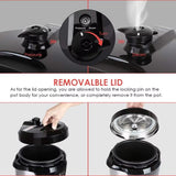 8 in 1 Multi-Use Programmable Cooker: Electric Pressure Pot with Slow Cook, Rice, Steamer, Sauté, Brown, Warmer