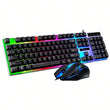 Glow Mechanical Feel Wired Keyboard and Mouse Set, Ergonomic Design, Suitable for Both Gaming and Office Use