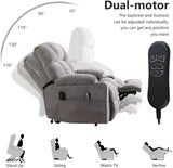 Oversized Power Lift Recliner Chair for Elderly, Electric Recliner Chair with Massage and Heating with USB Port