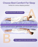 Queen Size Dual Layer Memory Foam Mattress Topper with Cooling Gel and Pillow Top, 7-Zone Support for Comfortable Sleep