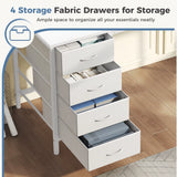 Adjustable Gaming Computer Desk (40-47 Inches) with 4 Storage Drawers, Integrated Power Outlets, and LED Lighting for Home Office Use