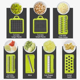 16-In-1 Slicer for Kitchen - Vegetable Chopper, Onion Potato Food Veggie Fruit Slicer and Cutter with Container, Kitchen Gadgets