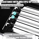 Foldable 78 Pilates Reformer Machine with Springs Cords for Home Workout Heavy Duty Reformer Set in Black up to 400 LBS Capacit