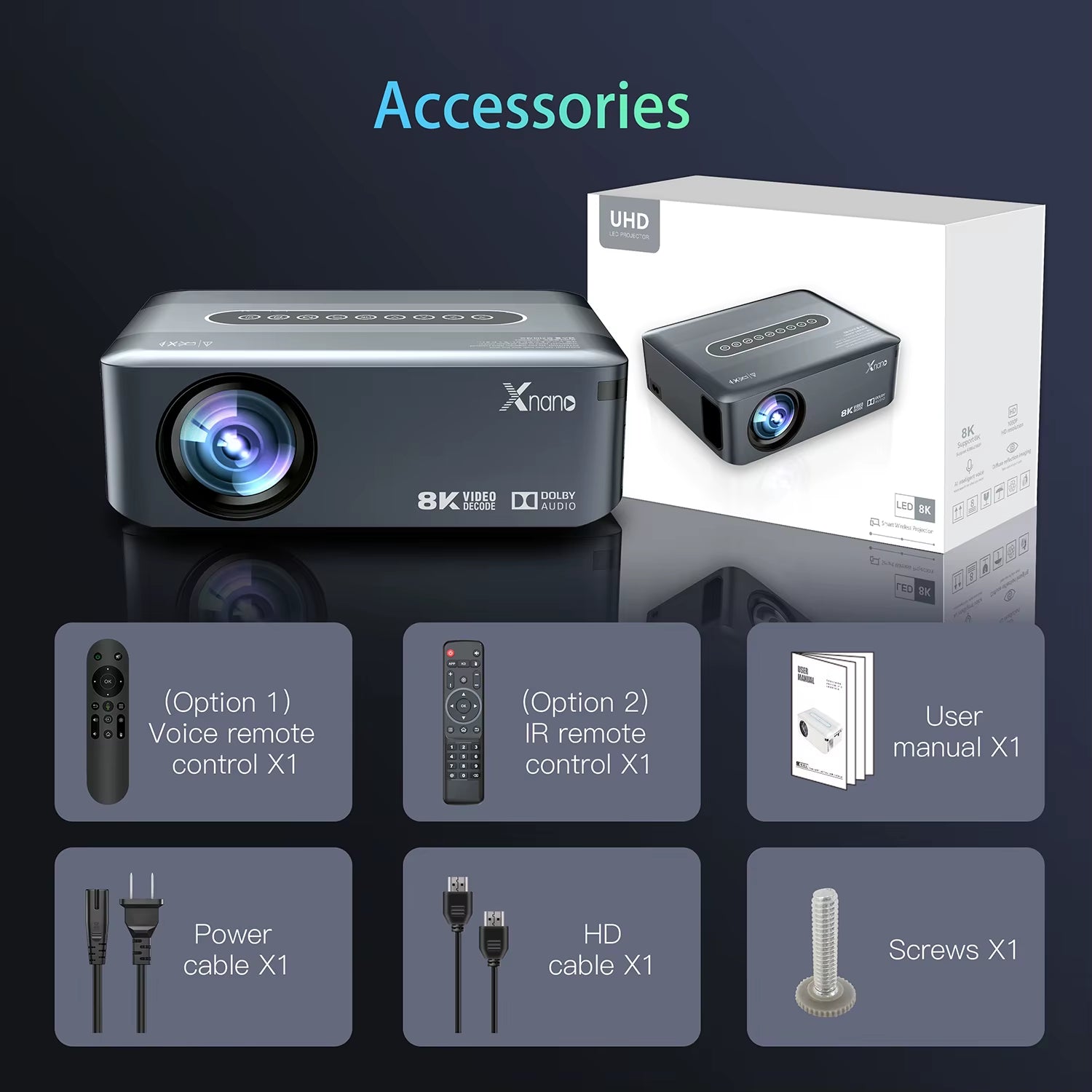 Smart Projector Full HD 1080P Home Theater Projector 4K Projectors Android 9 5G WIFI LED 8K Video Projectors Mini for Phone