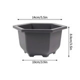 Rectangular Bonsai Training Pots Plastic Flowerpot with Drainage Tray Succulent Plants Pot Bonsai Plants Growing Pots Home Decor