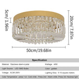 Crystal Ceiling Lamp Living Room Gold Luxury Modern Chandeliers Decoration Led Ceiling Lights Lighting Fixture Diameter 40 50Cm