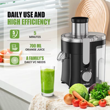 500W Compact Fruits Juicer Juice Extractor Machine Wide Mouth 3” Feed Chute for Fruit Vegetable Centrifugal Extractor
