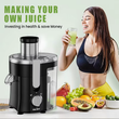 500W Compact Fruits Juicer Juice Extractor Machine Wide Mouth 3” Feed Chute for Fruit Vegetable Centrifugal Extractor