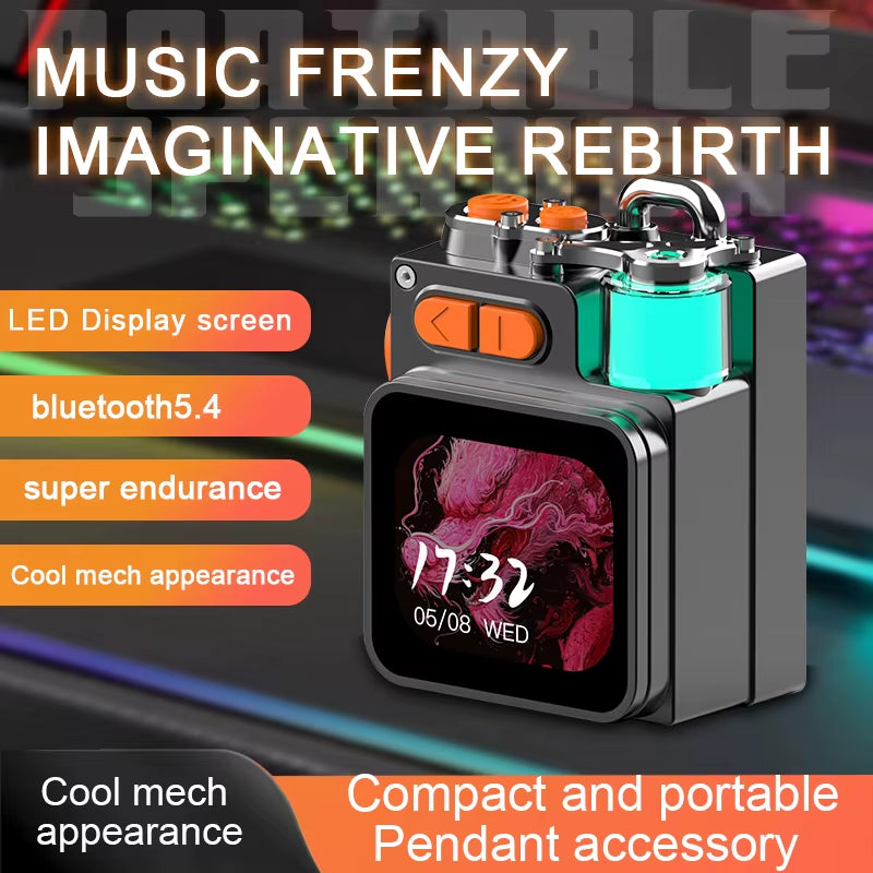 Mini Speaker Smart Wireless Audio Equipment with Touchscreen & HD Sound & LED Lights Bluetooth5.4 for Home Outdoor Party Camping